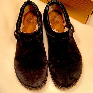 UGG Black Suede Oleandor Shoes Booties Size 9